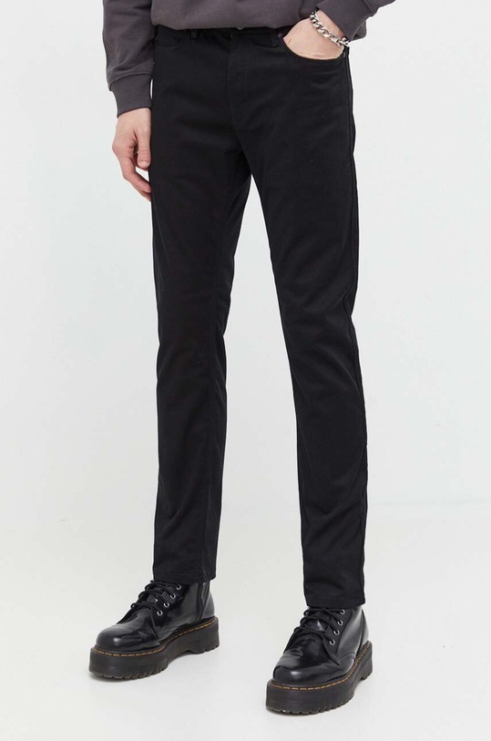 HUGO spodnie z elastanem czarny 50499045
