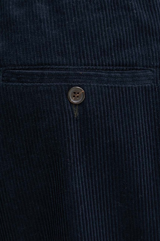 Universal Works spodnie sztruksowe PLEATED TRACK PANT granatowy 29519