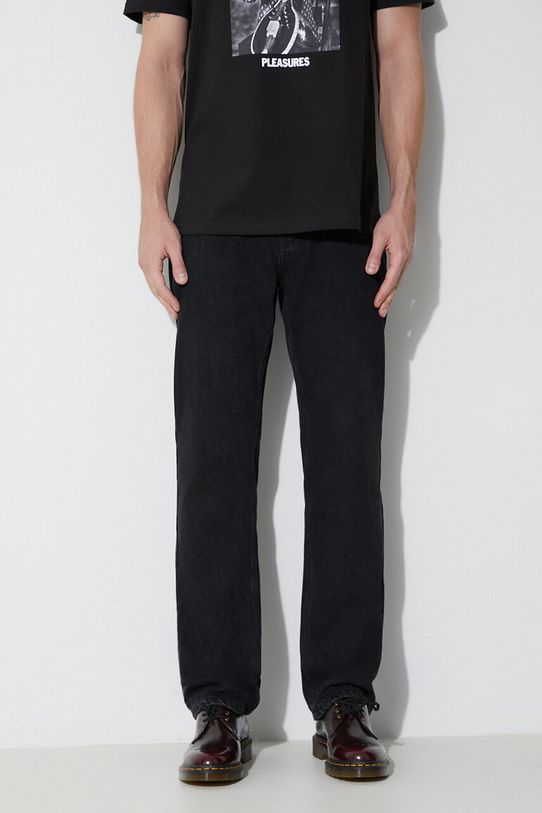 PLEASURES jeans Washing Machine Denim nero P23SY007