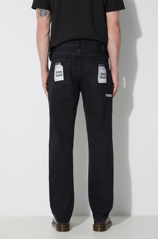 Abbigliamento PLEASURES jeans Washing Machine Denim P23SY007 nero