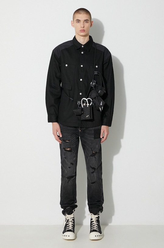 Evisu jeansy Camuflage Brushstroke Daicock 2EAHTM3JE890317CS czarny AW23
