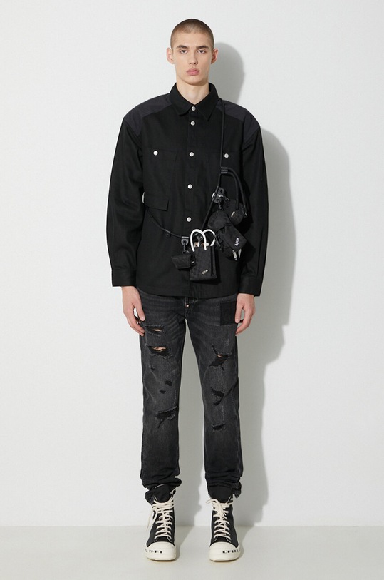 Džíny Evisu Camuflage Brushstroke Daicock 2EAHTM3JE890317CS černá AW23