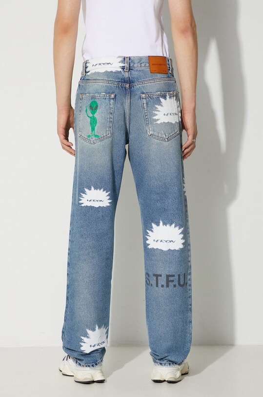 Ρούχα Τζιν παντελόνι Heron Preston Hp Pattern Reg Denim 5 Pckts HMYA011F23DEN0014501 μπλε