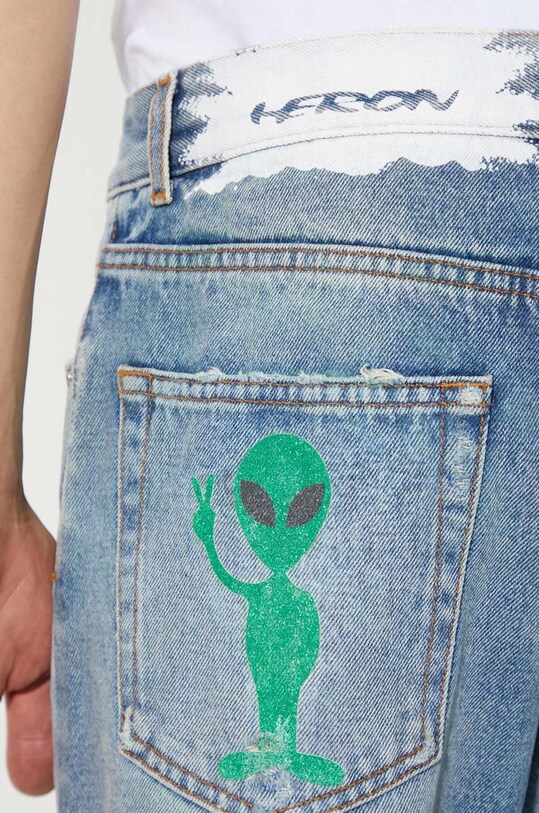 Τζιν παντελόνι Heron Preston Hp Pattern Reg Denim 5 Pckts HMYA011F23DEN0014501 μπλε