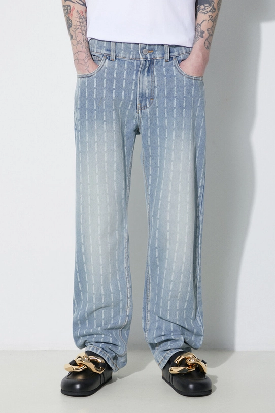 PLEASURES jeans Impact Pinstripe Denim blue P23W005.BLUE