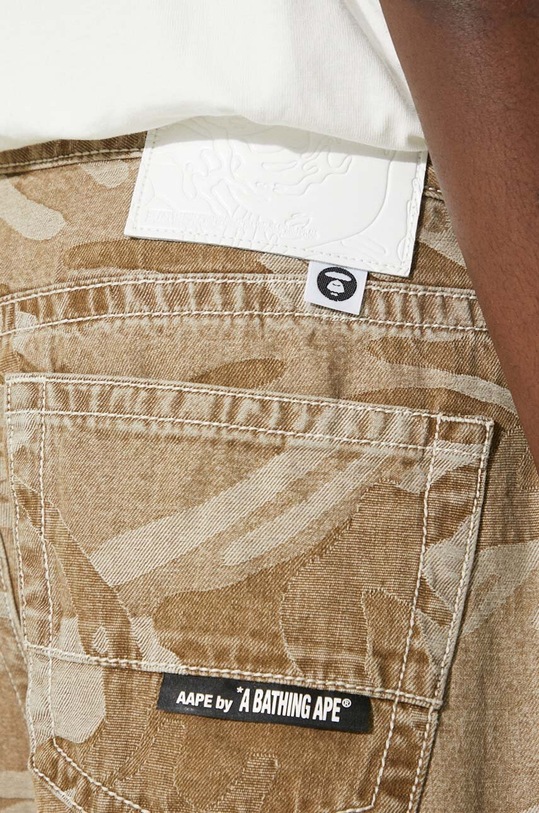 Rifle AAPE Denim Jeans AJNA608 béžová
