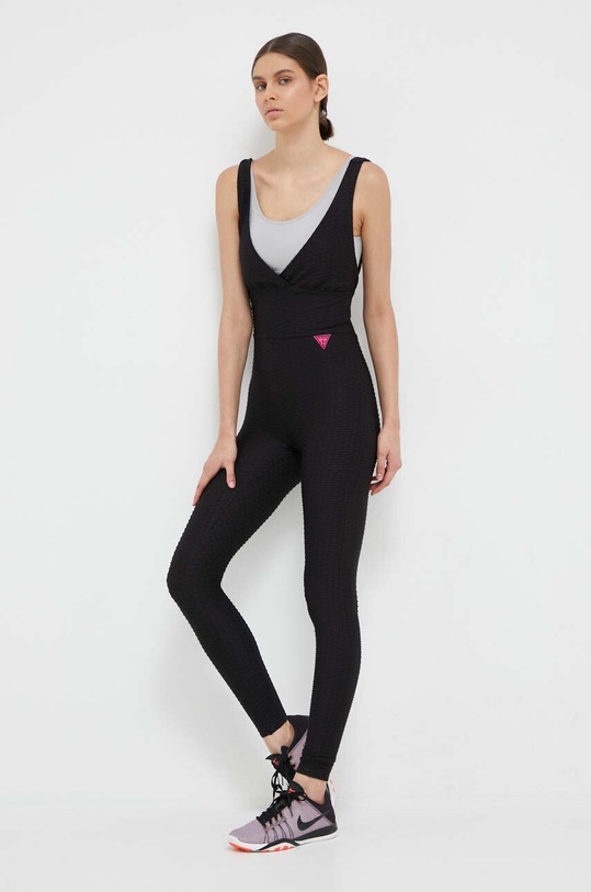 Guess kombinezon z elastanem czarny V3YD09.KBOA2
