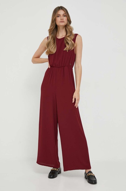 Kombinezon Pepe Jeans Fiska Z elastanom bordo PL230464.299