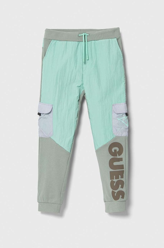 Detské tepláky Guess potlač zelená L3YQ13.K82T0.9BYX