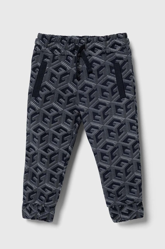 Detské bavlnené tepláky Guess bavlna tmavomodrá N3YQ17.KA6R3.9BYX