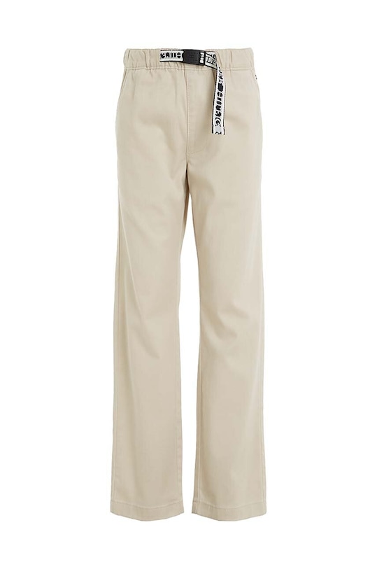 Dětské kalhoty Tommy Hilfiger KB0KB08280.128.176.9BYX béžová AW23