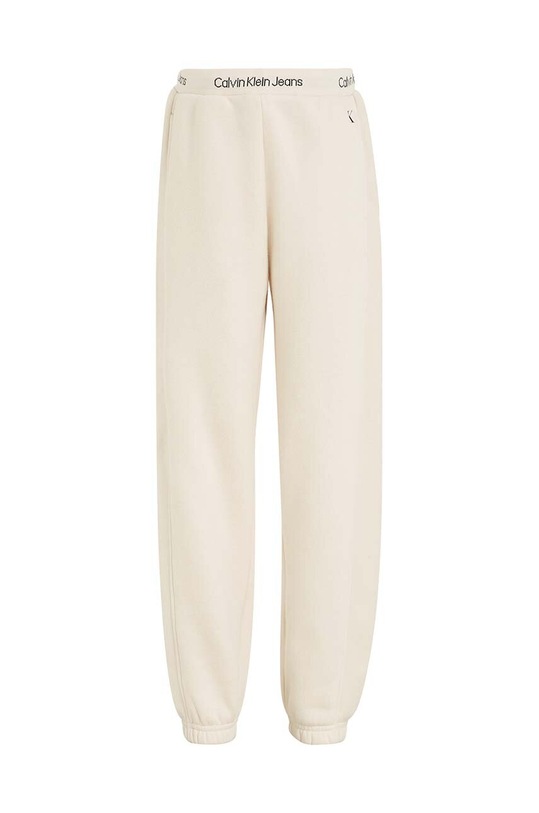 Calvin Klein Jeans spodnie dresowe dziecięce IB0IB01681.9BYX beżowy AW23