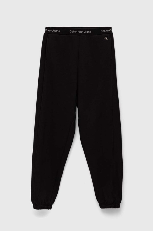 Calvin Klein Jeans spodnie dresowe dziecięce dzianina czarny IB0IB01681.9BYX