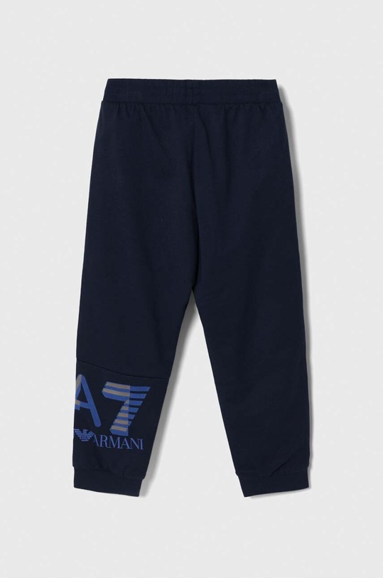EA7 Emporio Armani spodnie dresowe bawełniane dziecięce 6RBP58.BJ05Z granatowy AW23