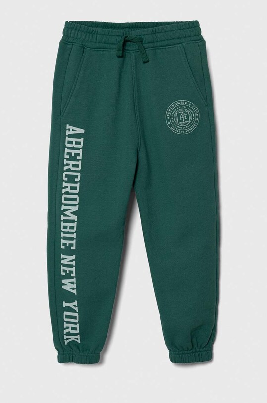 Παιδικό παντελόνι Abercrombie & Fitch πλεκτό ύφασμα πράσινο KI234.3012