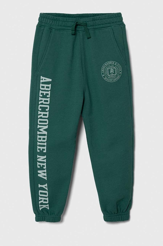 Παιδικό παντελόνι Abercrombie & Fitch πλεκτό ύφασμα πράσινο KI234.3012