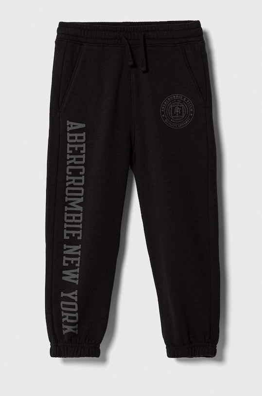 Detské tepláky Abercrombie & Fitch pletenina čierna KI234.3012