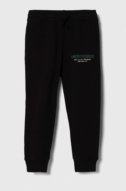 Abercrombie & Fitch pantaloni de trening pentru copii tricotaj negru KI234.3300