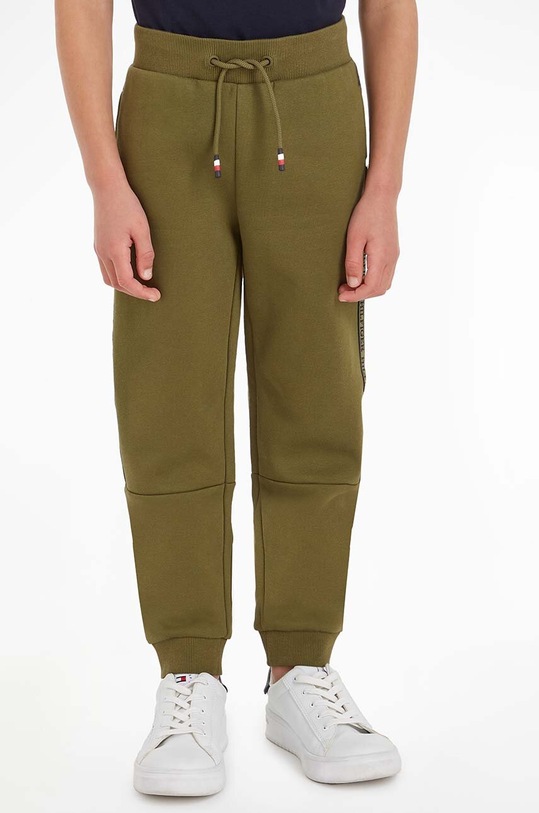 Tommy Hilfiger spodnie dresowe dziecięce dzianina zielony KB0KB08476.128.176.9BYX
