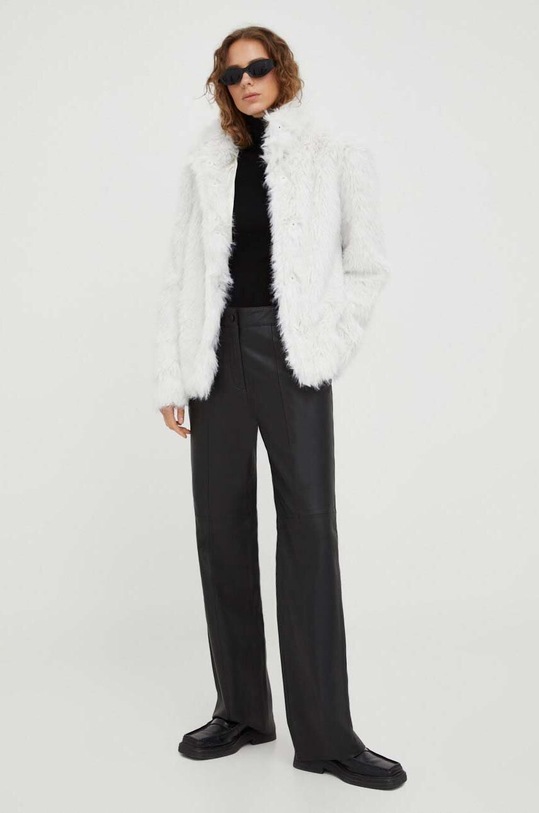Bruuns Bazaar pantaloni de piele BBW3582 negru AW23