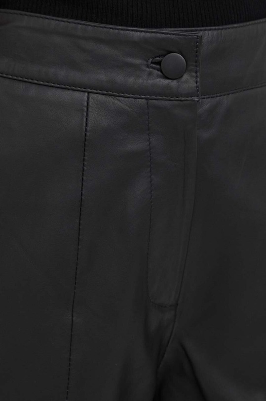 Bruuns Bazaar pantaloni de piele negru BBW3582
