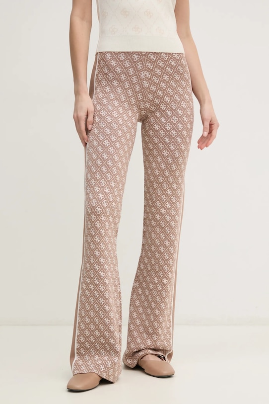 Παντελόνι Guess εμπριμέ μπεζ W3YB38.Z37K0