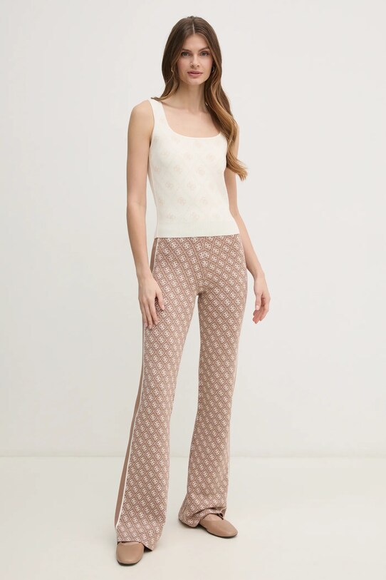 Guess pantaloni W3YB38.Z37K0 bej AW24