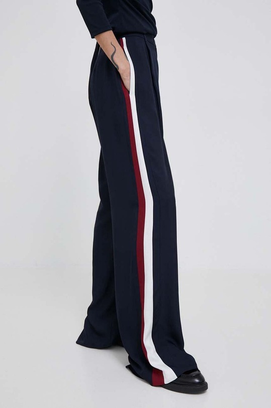 Kalhoty Tommy Hilfiger high námořnická modř WW0WW39069