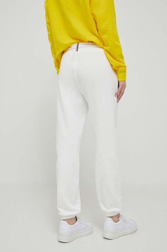 Ρούχα Βαμβακερό παντελόνι Tommy Hilfiger WW0WW40083 λευκό