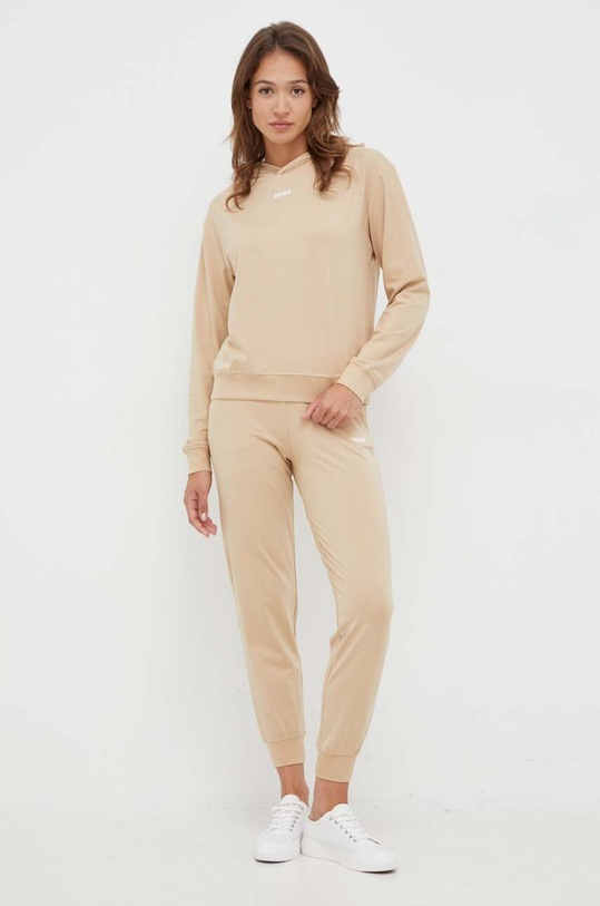 HUGO nadrág otthoni viseletre 50490578 bézs AW25