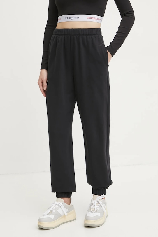 Спортен панталон Hollister Co. трикотаж черен KI347.2728.900