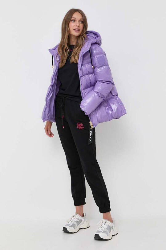 Pinko spodnie dresowe bawełniane 100371.A162 czarny AW23