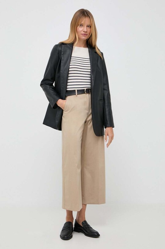 Weekend Max Mara spodnie 2351360139600 beżowy AW23