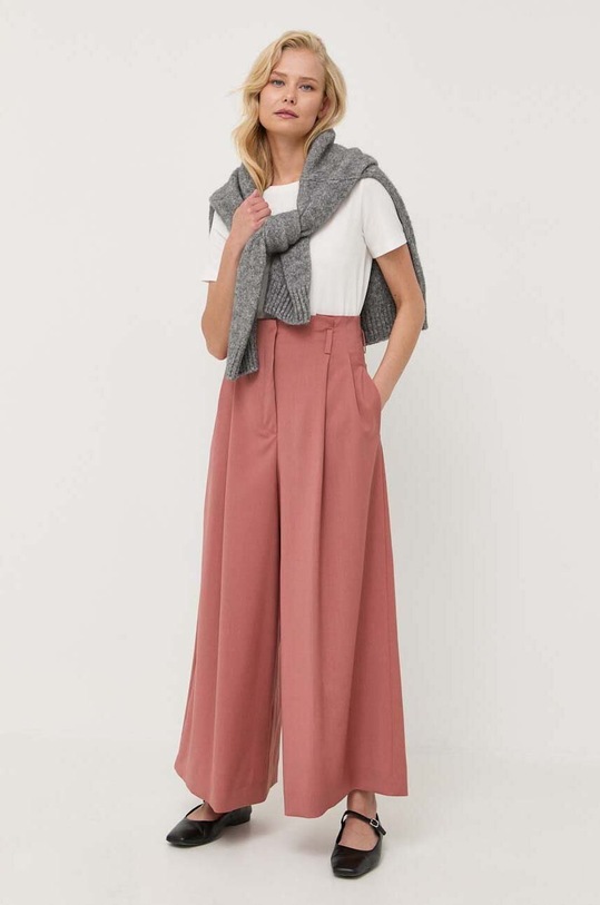 Вовняні штани Weekend Max Mara 2351361539600 рожевий AW23