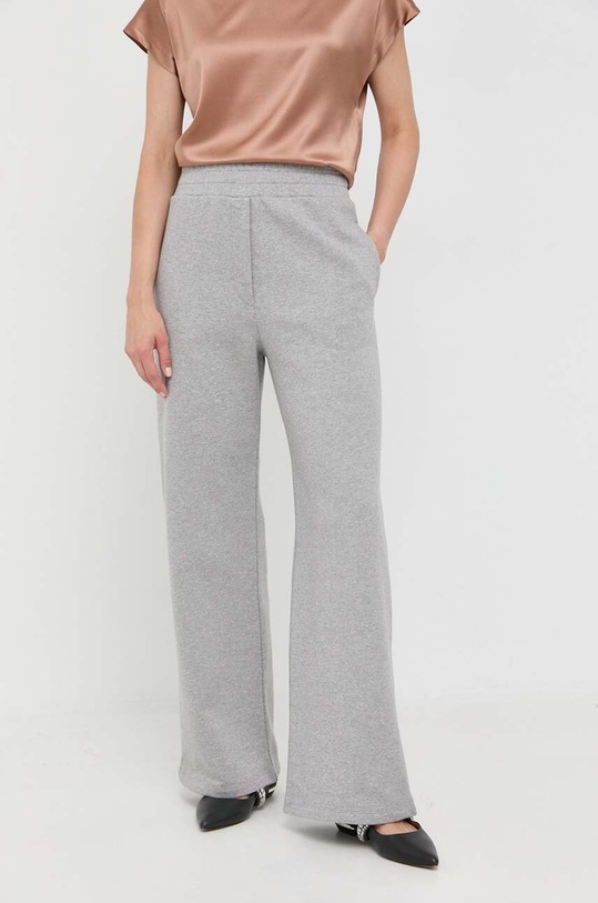 Weekend Max Mara pantaloni de trening din bumbac bumbac gri 2357860239600