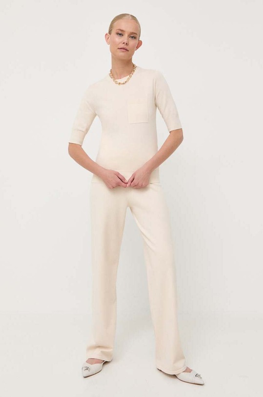 Max Mara Leisure spodnie 2333360134600 beżowy AW23