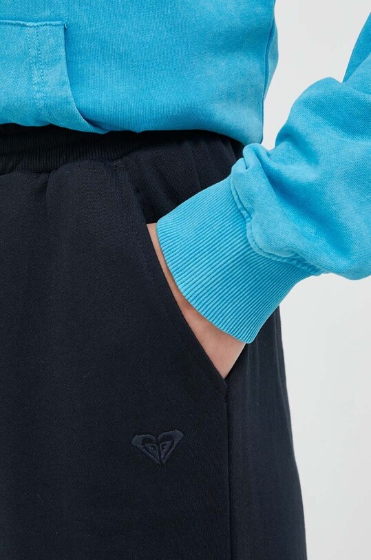 Roxy pantaloni de trening din bumbac negru ERJFB03392