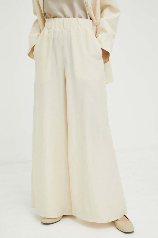 Штани з домішкою льону By Malene Birger Campine Q71784001 бежевий AW23