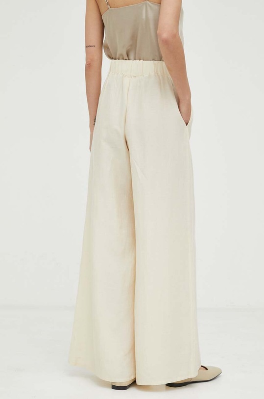 Одяг Штани з домішкою льону By Malene Birger Campine Q71784001 бежевий