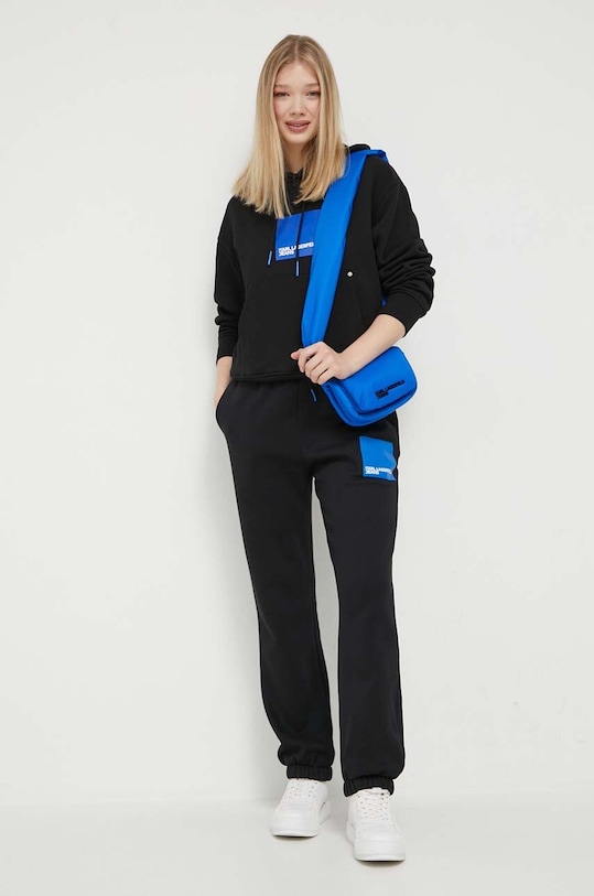 Karl Lagerfeld Jeans spodnie dresowe 235J1050 czarny AW23