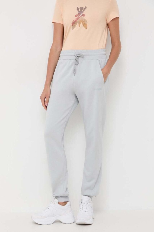 Patrizia Pepe pantaloni da jogging in cotone maglia grigio 8P0549.J096