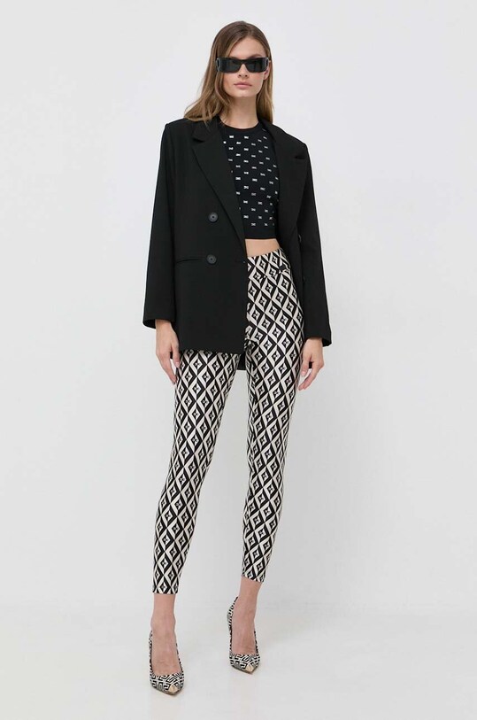 Elisabetta Franchi legginsy PA00736E2 czarny AW23
