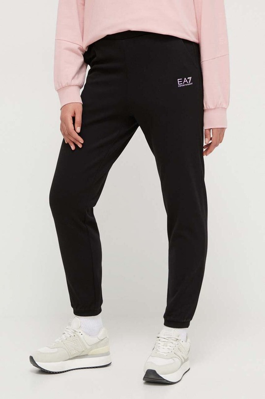 Спортивні штани EA7 Emporio Armani трикотаж чорний 6RTP65.TJQLZ