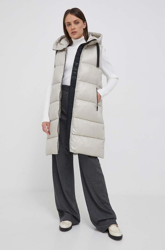 Emporio Armani pantaloni de lana H4NP37.E2109 gri AW23