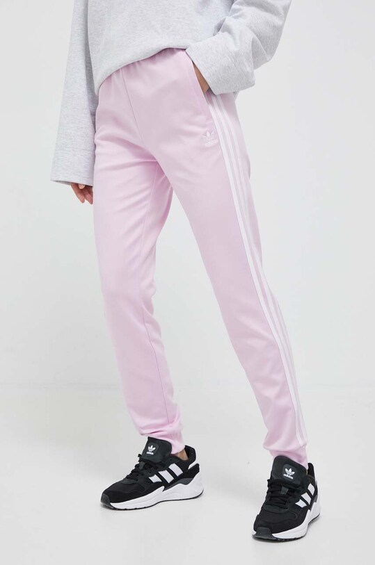 Donji dio trenirke adidas Originals pletivo roza IK3859