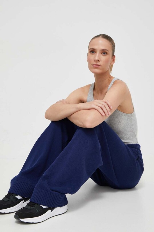 Хлопковые спортивные штаны adidas Originals IL1944 тёмно-синий AW23