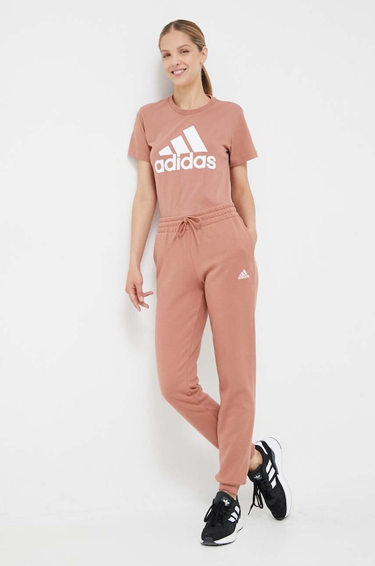 adidas pantaloni de trening din bumbac IL3359 portocaliu AW23