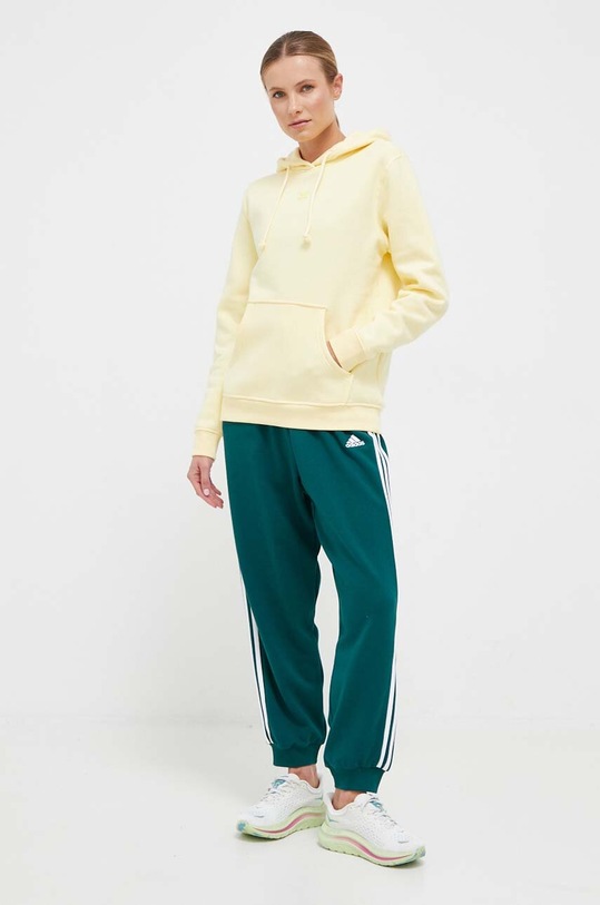 adidas spodnie dresowe bawełniane IL3448 zielony AW23
