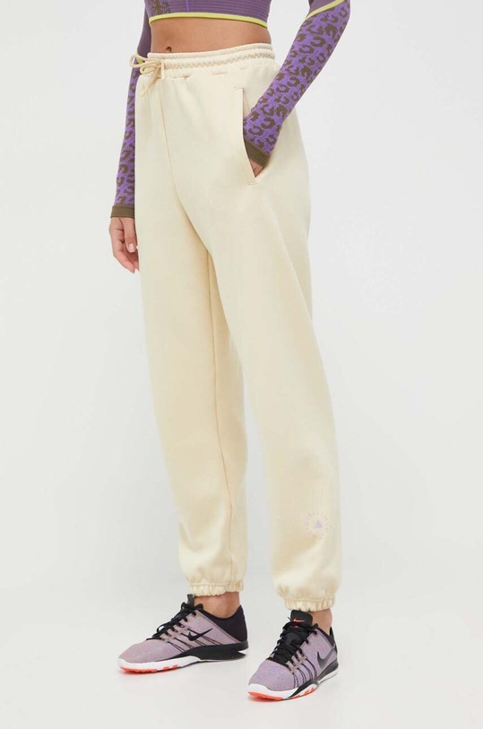 adidas by Stella McCartney spodnie dresowe dzianina żółty IJ0574