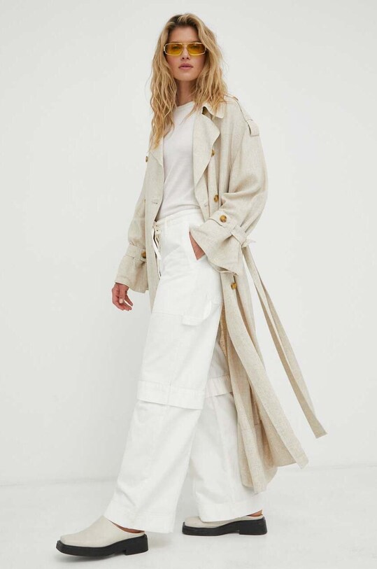Day Birger et Mikkelsen pantaloni de bumbac DAY65242678 alb AW23